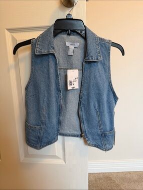 Forever 21 Light Blue Denim Vest Sleeveless Jacket